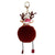 Adorable Christmas Reindeer Pompom Keychains