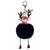 Adorable Christmas Reindeer Pompom Keychains