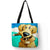 Adorable Cute Cartoon Dog Reusable Tote Bags