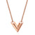 Delicate V-Shaped Geometric Clavicle Chain Pendant Necklace Jewelry Sets