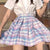 Checkered Summer High Waist Flounce Mini Skirts