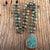 Beaded Crystal Water Drop Bohemian Necklace