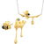 Bee and Dripping Honey Charm Jewelry Necklace