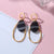 Black And Gold Geometric Fashion Drop Earrings