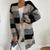 Cozy Long Sleeve Patchwork Style Knitted Winter Outdoor Cardigans