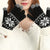 Snowflake Knitted Pattern Touch Screen Winter Gloves For Women