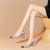 Bling-Out Rhinestone Studded Slip-On Vegan Leather Block Heel Sandals
