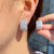 Bling-Out Zircon Studded Rectangular Hoop Earrings