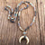 Bohemian Inspired Tribal Ox Horn Bead Necklace