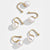 Bohemian Style Stackable Pearl Ear Cuff With Rhinestone Earrings