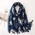 Boho Chic Large Wrap Shawl Scarves with Pom-Pom Fringe Tassels