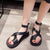 Breathable Summer Clip Toe Vegan Leather Muffin Sandals