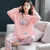 Breathable Two-Piece Printed Long Sleeve Nightwear Pajama Set