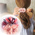 Bright-Colored Elastic Beaded Lace Flower Ponytail Hair Ties