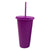 Bright-colored Glitter Plastic Cups with Straw