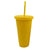 Bright-colored Glitter Plastic Cups with Straw