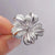 Brilliant Zircon Bejeweled Flower Shaped Rings