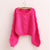 Candy Color Knitted Pullover Winter Sweater with Twisted Pattern