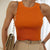 Casual Basic Summer Knitted Sleeveless Crop Tops