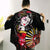 Casual Dragon Pattern Open Front Kimono