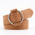 Casual Faux Leather Round Buckle Belt