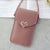 Cellphone Touch Screen Cross-body Bag with Heart Lock