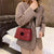 Chic Fashion Upscale Rivet and Chain Patterned Vegan Leather Crossbody Bags