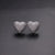 Chic Heart Shaped Zircon Adorned Stud Earrings