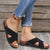 Chic Summer Outdoor Fashion Criss Cross Vegan Leather Slip-on Sandals