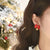 Christmas-Inspired Rhinestone Adorned Red Bowknot Stud Earrings