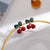 Christmas-Inspired Rhinestone Adorned Red Bowknot Stud Earrings