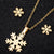 Christmas Snowflake Set of Necklace and Earrings