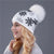 Christmas Snowflakes Winter Beanie Hat with Pom Pom
