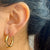 Chunky C-Shaped Hoop Earrings