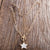 Chunky Gold Chain with Star and Cross Pendant Necklace