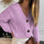 Classic V-Neck Knitted Cardigan Top