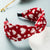 Classic and Retro Red Pattern Knotted Wide Headbands
