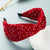 Classic and Retro Red Pattern Knotted Wide Headbands
