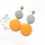 Classy Big Round Dangle Wooden Earrings
