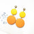Classy Big Round Dangle Wooden Earrings