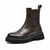 Handmade Genuine Leather Round-Toe Platform Boots for Women