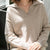 Collared V-Neck Loose Fit Long Sleeve Pullover Sweaters