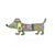 Colorful Dachshund Dog Enamel Brooch Pins