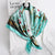 Colorful Deluxe Tropical Print Silk Neck Scarfs