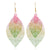 Colorful Ombre Leaf Charm Bohemian Drop Dangle Earrings