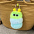 Colorful Pompom Ball Caterpillar with Sunglasses Bag Keychains