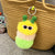 Colorful Pompom Ball Caterpillar with Sunglasses Bag Keychains