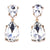 Colorful Rhinestone Bejeweled Long Drop Earrings