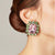 Colorful Rhinestone Embellished Large Stud Earrings