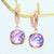 Colorful Square Rhinestone Dangle Earrings